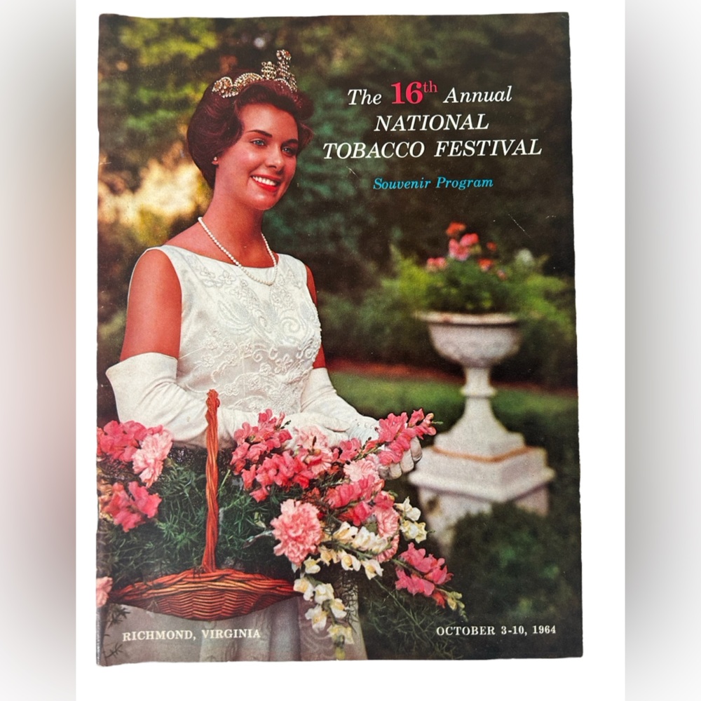Rare Vintage 16th National Tobacco Festival Souvenir Program Virginia USA 1964